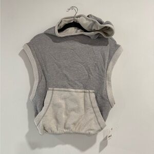 Free People cropped muscle tank hoodie